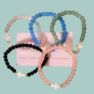 Vintage armbandjes pastel hope - faith