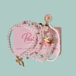Mooie armbanden set ocean white